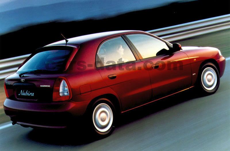 1997 Daewoo Nubira Wagon KLAJ 16 i 16V 106 Hp  Technical specs data  fuel consumption Dimensions