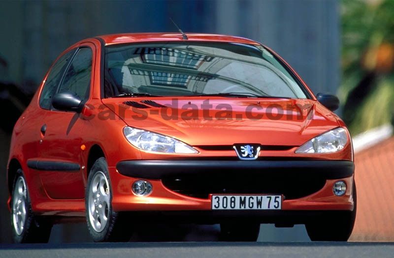 Peugeot 206 XS 1.616V manual 3 door specs