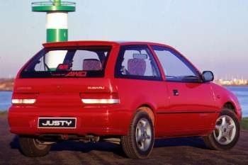 Покачване не забеляза тост 1996 Subaru Justy specs, hatchback, 3 doors
